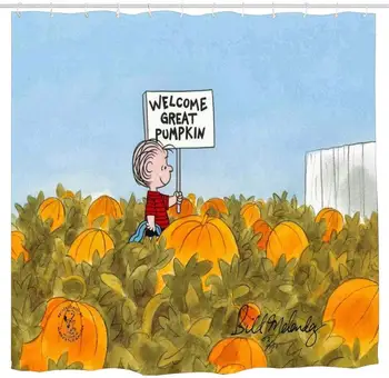 

Pumpkin Patch Halloween Autumn Peanuts Magazine Bathroom Shower Curtain