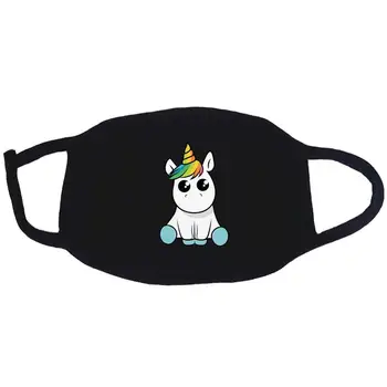 

Lovely Unicorn Pattern Mask Men Women Unisex Fabric Cotton Recycle Masks