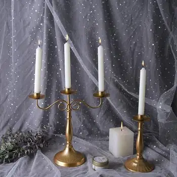

European Big Candle Holders Elegant Simple Luxury Candlestick Tall Stand Dinning Table Vintage Swieczniki Home Decor EB50ZT
