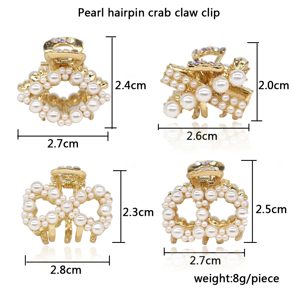 AINAMEISI Горячая Корейская Роскошная жемчужная заколка для волос крабы Стразы заколки для волос модная Геометрическая сердечная Шпилька ювелирные изделия для волос аксессуары