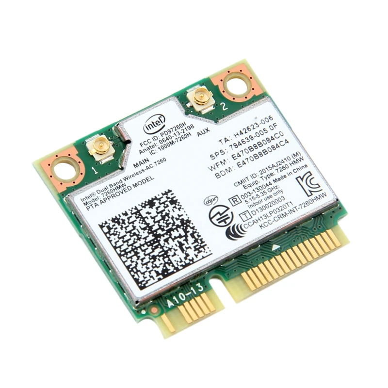 Двухдиапазонный беспроводной адаптер AC1200 для Intel 7260 7260HMW AC MINI PCI-E Card 2,4G/5G Wifi+ Bluetooth 4,0 для Dell/sony/ACER/ASUS