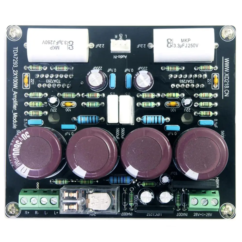TDA7293 100W+100W Two Channel Current Feedback Type Power Amplifier Board