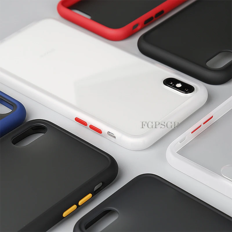 Двухцветный матовый чехол для samsung M30 M30S A10 A10S A7 A30S A30 A20 A40 A50 A70 цветная Кнопка PC+ Мягкий ТПУ чехол