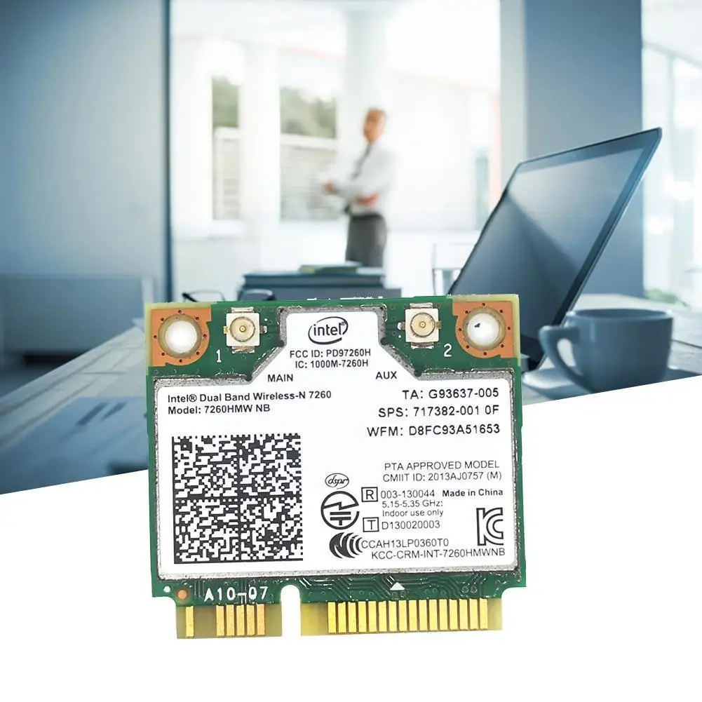 Беспроводная Wi-Fi карта Dual Band 7260 NB 7260HMW 2 4G 300 Мбит/с 7260NB для ноутбуков 802.11N Mini PCI-E W9E3 |