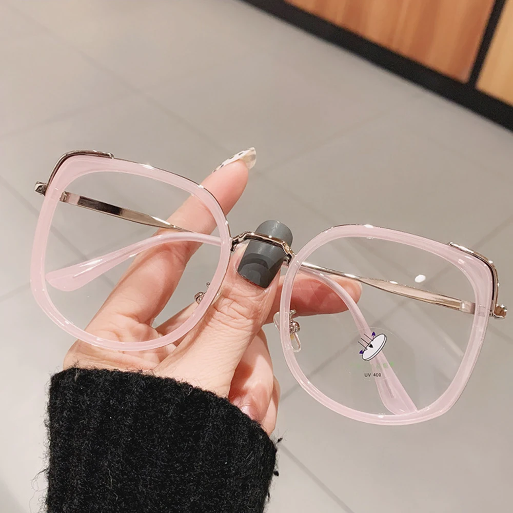 blue filter glasses Men Women Anti-blue Light Glasses Frame Vintage Large Square Eyeglasses Blocking Blue-ray Oversized Spectacles Frames A65397 best blue light blocking glasses