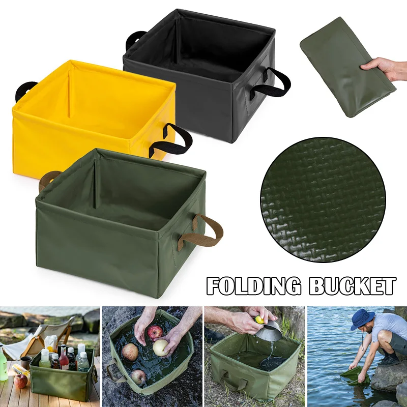 Folding Square Bucket Portable Outdoor Camping Multifunctional Storage