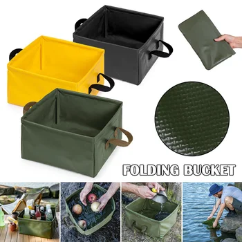 

Folding Square Bucket Portable Outdoor Camping Multifunctional Storage Bucket Hogard