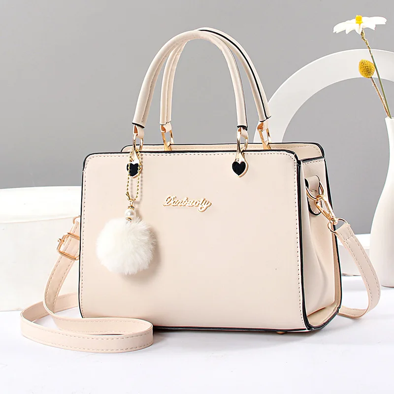 Bridal bag 2023 new female bag Korean version of simple style one-shoulder diagonal bag female bag solid color fashion handbag