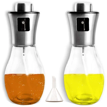 

Olive Oil Sprayer Mister for Cooking,6.8Oz Refillable Oil and Vinegar Spray Bottle with Mini Funnel,Quantitative Spray,Glass Oil