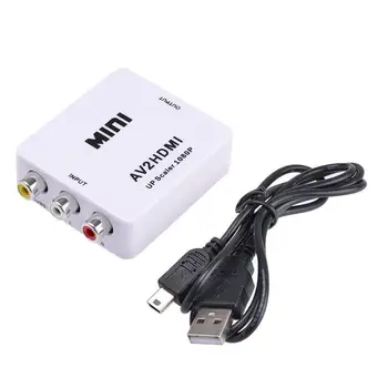 

Premium Rca Av To HDMI Converter Adapter For Nintend Nes Snes Ps1 Sega Dvd + Ac Portable Rca Av To HDMI Converter