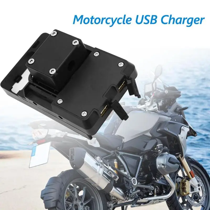 

Motorcycle USB Charger Phone Bracket for BMW R1200GS Honda Africa Twin CRF1000L Easy Installation Applicable to 12MM Scroll Bar