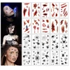10Sheets/Pack New Halloween Holiday Face Makeup and Terror Spider and Scar Mask Design Fake Temporary Waterproof Tattoo Sticker ► Photo 3/6