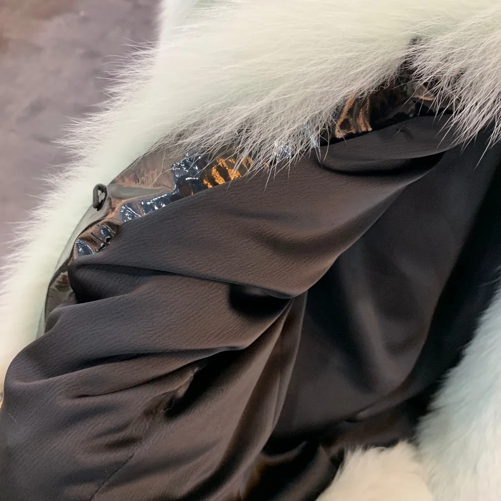 SQXR меховая женская шуба из натурального меха, Толстая теплая женская меховая куртка из натурального Лисьего меха, верхняя одежда, пальто