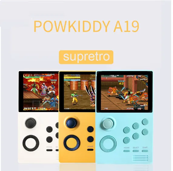 Новая портативная игровая консоль POWKIDDY A19 Pandora's Box Android supretro, ips экран, встроенный 3000+ игры, 30 3D игр, Wi-Fi загрузка