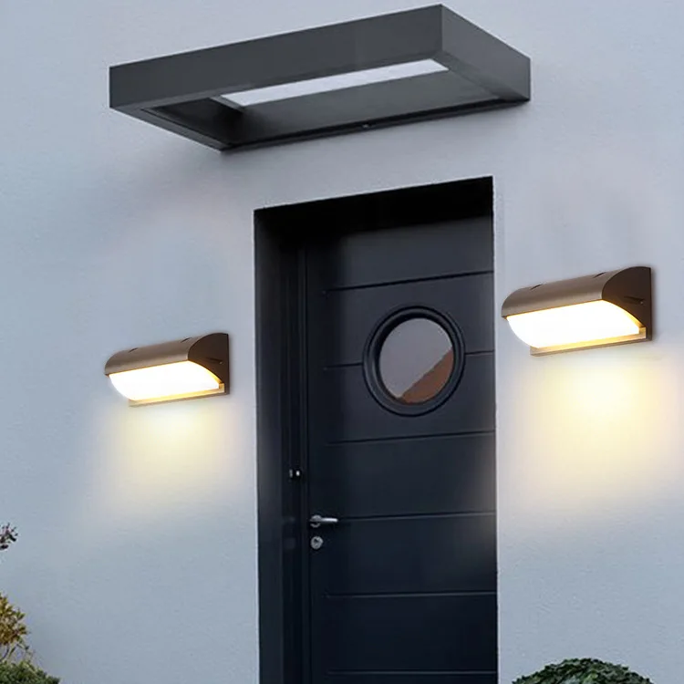 Conduzida da Parede Lâmpada de Parede Sensor de Movimento Pátio com Jardim ao ar Impermeável Varanda Moderno Levou Radar Ac90 Livre Luz260v Ip66 18w Luz 7 Luminárias de parede externas