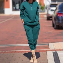 Женский спортивный костюм, женская спортивная одежда для женщин, однотонный Повседневный женский спортивный костюм, осенне-зимний спортивный костюм для женщин, tute donna#3