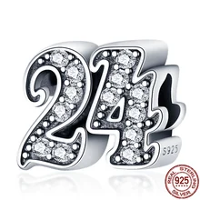 

2021 New 23 Word Bead 100% Real 925 Sterling Silver Fit Original pandora Bracelet&Bangle For Women Birthday Fashio