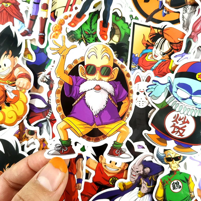 50 шт./упак. Аниме Драконий жемчуг наклейки Супер Saiyan Goku наклейки для мотоцикла Чемодан ноутбук велосипед скейтборд наклейки