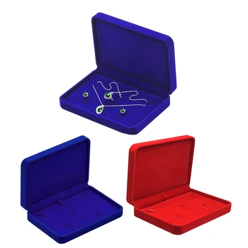 

2Velvet Jewelry Set Box Bracelet Necklace Ring Wedding Gift Display Tray Storage