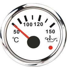 50 ~ 150 santigrat yağ sıcaklığı göstergesi kırmızı aydınlatmalı ve sensör tekne için araba yağ sıcaklık ölçer