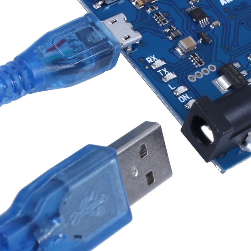 1 х Синяя плата CCL Leonardo R3 Pro Micro ATmega32U4+ Бесплатный usb-кабель
