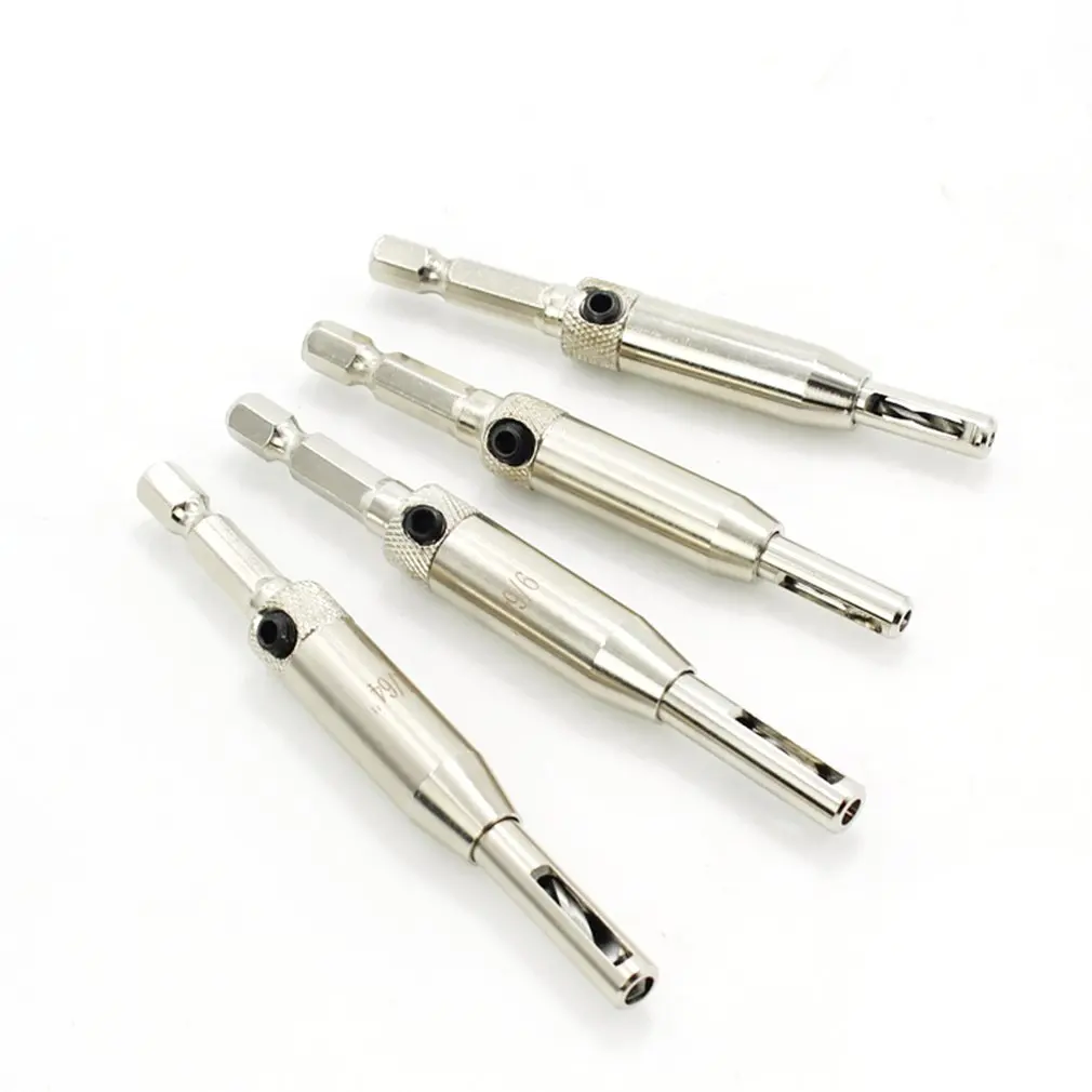 

4/7/16PCS Hinge Hinge Hole Opener Woodworking Reamer Sets Door And Window Automatic Positioning Center Reamer Hex Bit Tool Set