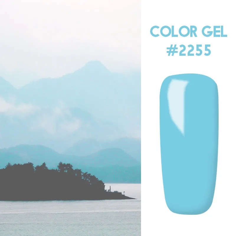 Lakimu 60 цветов УФ-гель для ногтей чистый цвет замачивается дизайн ногтей Полупостоянный Гель-лак для маникюра 5 мл нужно базовое верхнее покрытие - Цвет: 2255