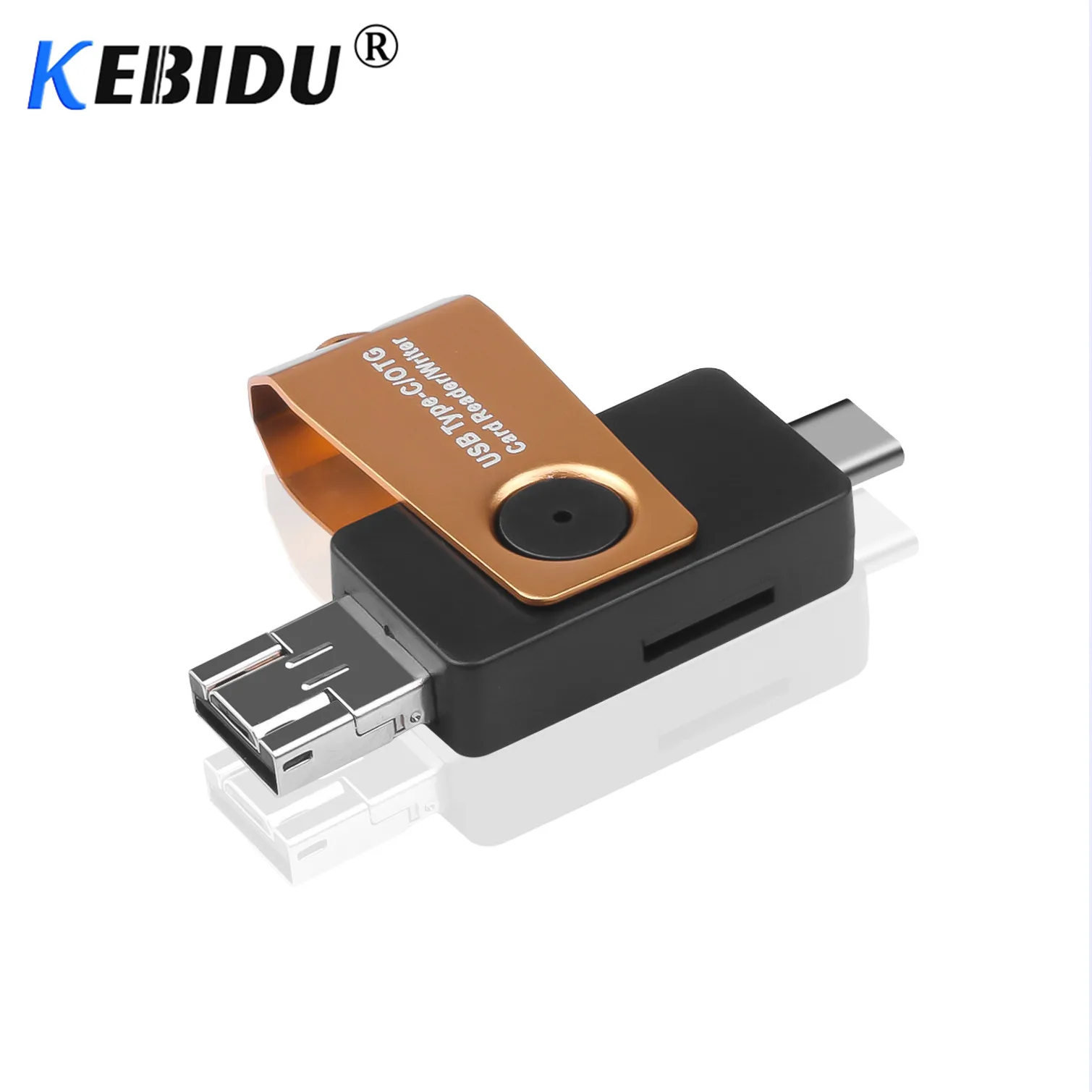 Kebidu 3-в-1 Тип C OTG TF/SD кард-ридер с флеш-накопитель USB с гнездовым Интерфейс для телефона из поликарбоната с Портативный передачи данных микро кардридер