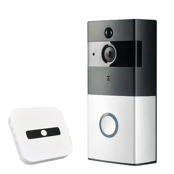 

New Wire-free WiFi Video Doorbell With 8G TF Card 720P HD PIR Motion Detection Alerts Night Vision HD Camera UK Plug LKS
