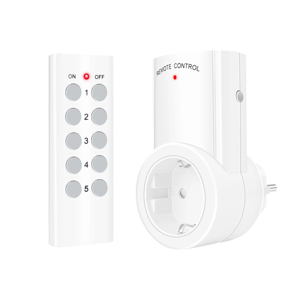 Wireless Remote Control Smart Socket EU UK French Plug Wall 433mhz