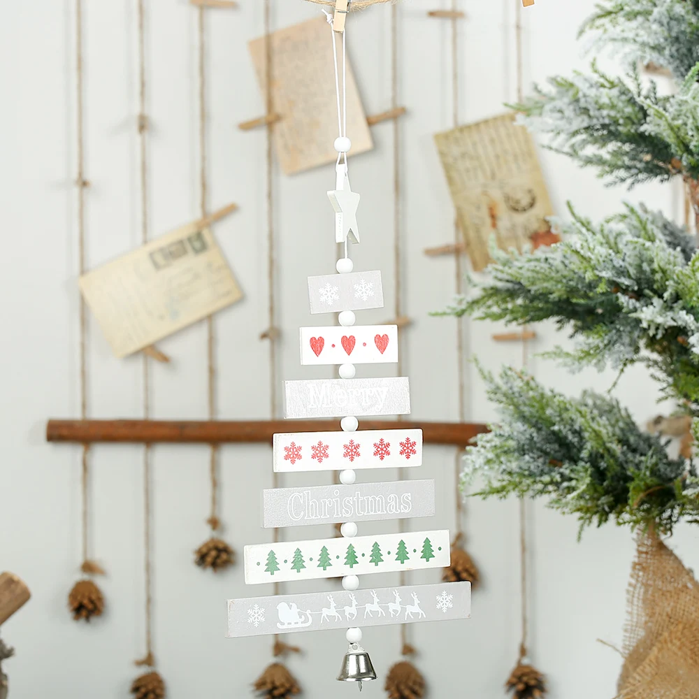 Снежинка звезда креативная деревянная мини-елка украшения для дома капли рабочего стола украшения с Рождеством - Цвет: 22