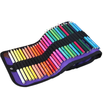 

50 Piece Colouring Pencils Set, Art Colour Pencils Drawing Pencils with Portable Roll-Up Canvas Case Sharpener for Artist Sketch