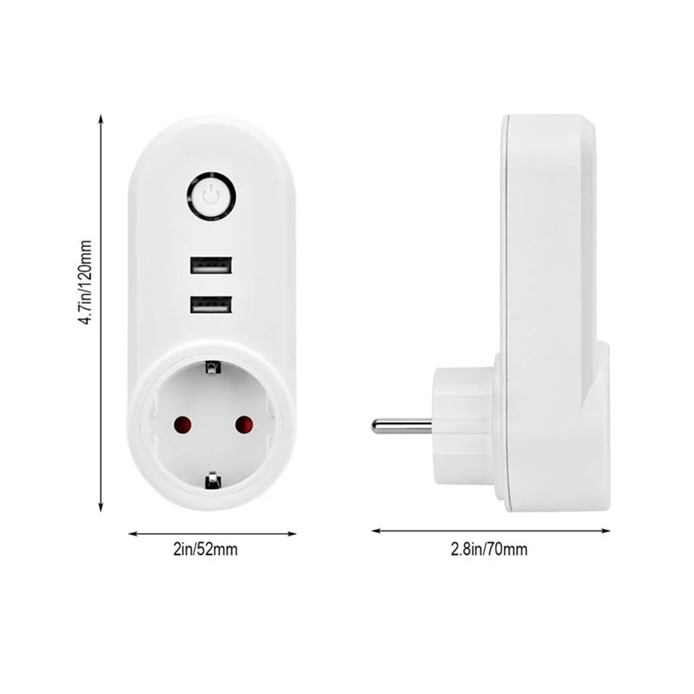 

Hot 2 USB Port Socket Smart Power Strip APP Remote Control Voice Control Home Timer for Android iOS Home Timer EU US Plug Socket