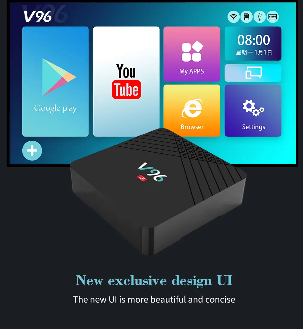 Vmade tv box android 9,0 2G 16G Allwinner H6 четырехъядерный 64 бит Wi-Fi tv box 4K HD H.265 телеприставка 2G 16G tv box Горячая Распродажа