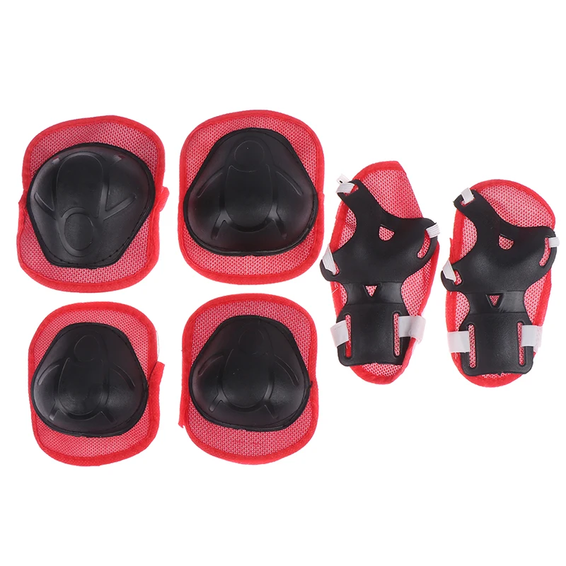 6pc/set Elbow Pads Bicycle Skateboard Ice Skate Roller Knee Protector For Adult Kids Gift Adjustable Skating Protective Gear Set