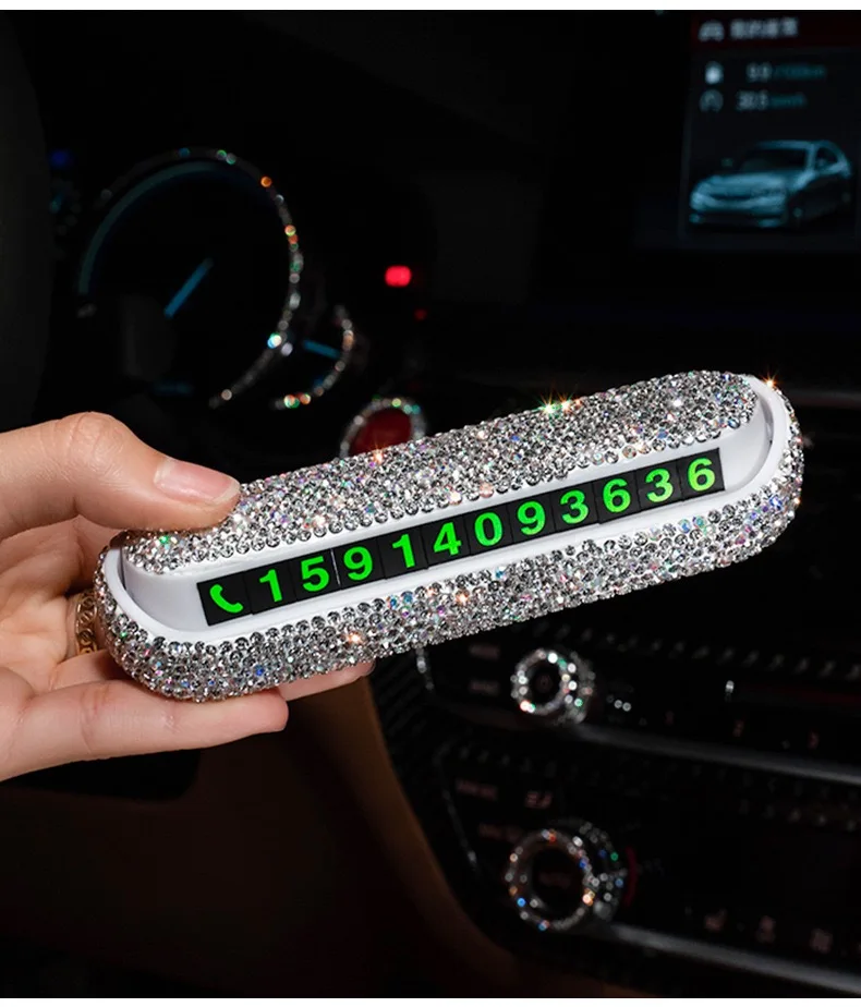 Автомобильная телефонная карточка наклейки для стайлинга автомобиля Временная парковочная панель с карточками телефонная карточка скрытое украшение автомобиля - Название цвета: Белый