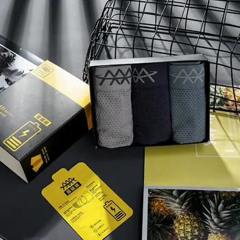 

[Article 3 Boxed] 5D Magic Magnetism Pants Knicker Pants Seamless Breathable Medium Waist Seemless Ultra-stretch Men Breathable