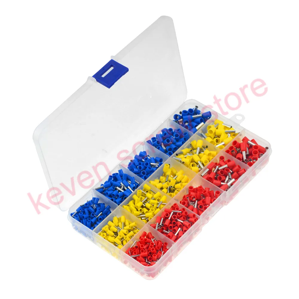 

1000pcs Cable Wire Terminal Connector with Hand Ferrule Crimper Plier Crimp Tool Kit Set AWG10-23