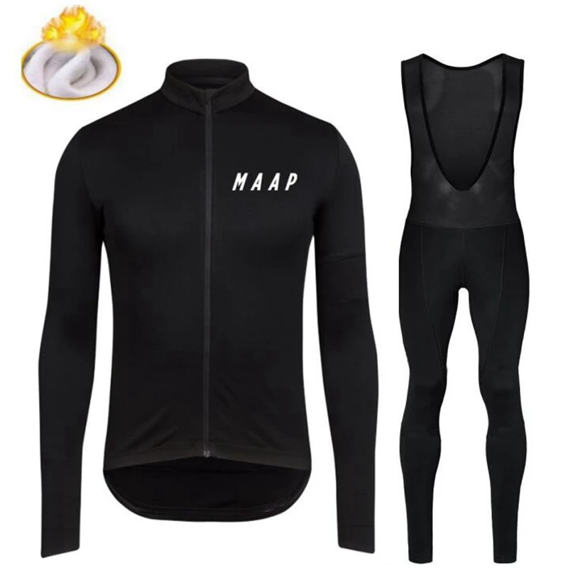 Traje de ciclismo de invierno зима термо флис длинный рукав джерси и комбинезон MTB Открытый Спортивная одежда велосипедный спорт одежда - Цвет: 5