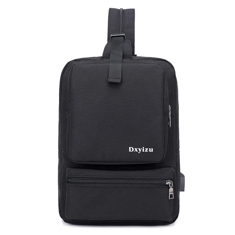 

Customizable Korean-style Casual Backpack USB Rechargeable Men Outdoor Travel Backpack Schoolbag