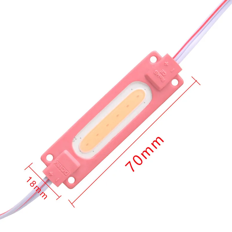 LED Modules 12V COB LED Modules Advertising Luminous Characters Backlight Modules IP65 Waterproof White Red Blue Green Yellow Pink 10pcs