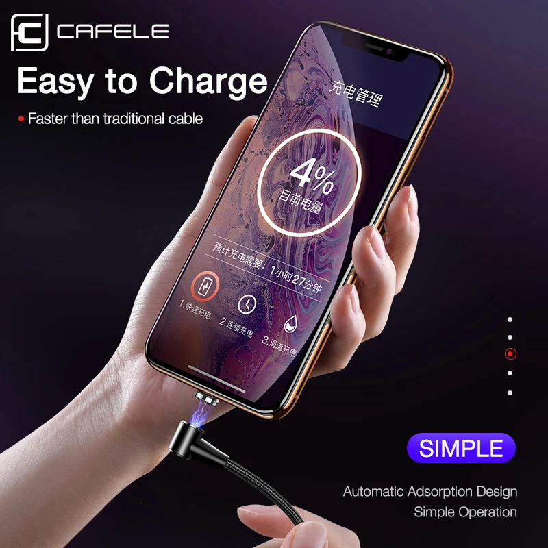 CAFELE QC3.0 Magnetic USB Cable Data Sync Charge Cable For iPhone Huawei Samsung 3A Fast Charging USB Type C Micro Cable CAFELE QC3.0 Magnetic USB Cable Data Sync Charge Cable For iPhone Huawei Samsung 3A Fast Charging USB Type C Micro Cable