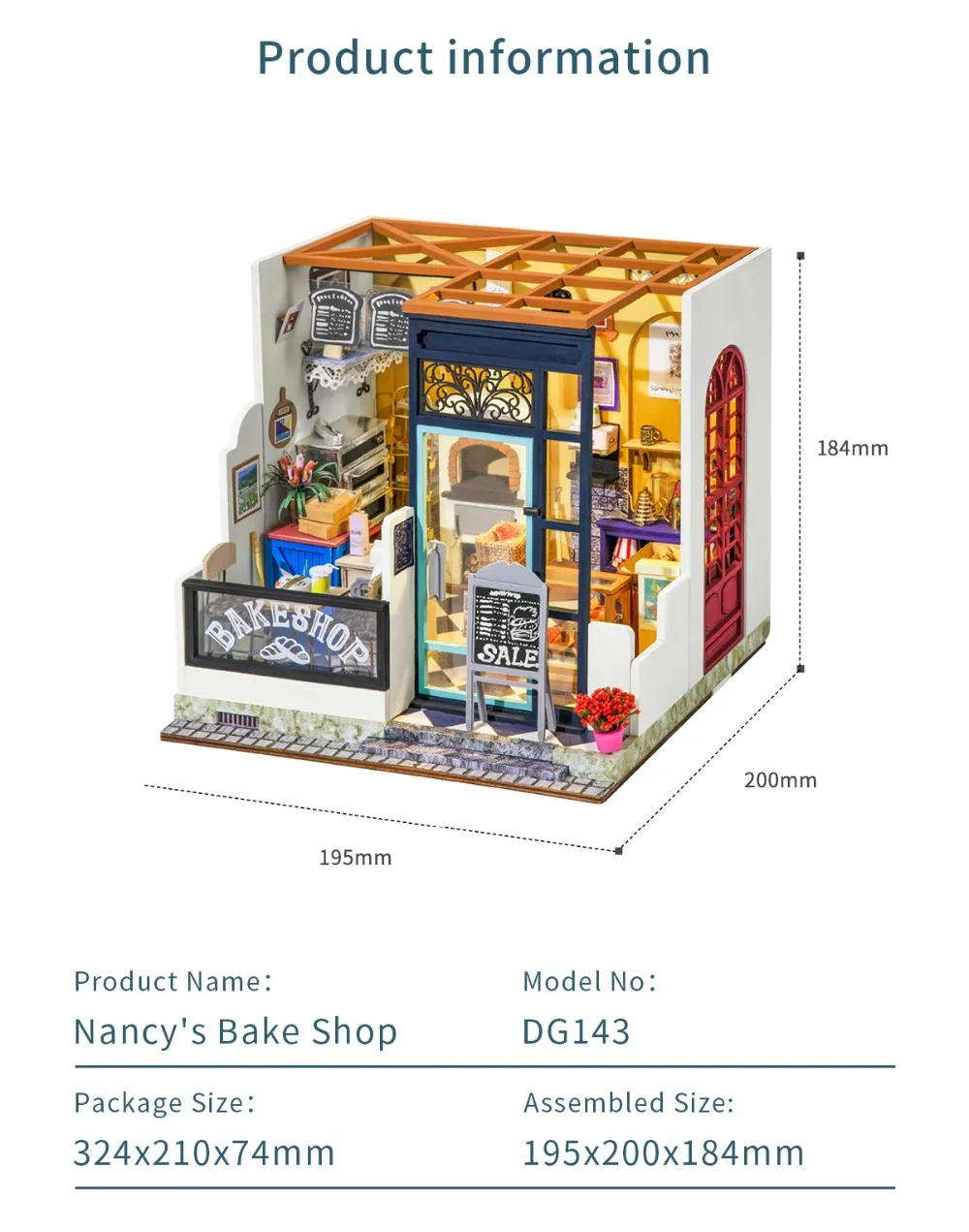 Rolife DIY Miniature Dollhouse - Nancy's Bake Shop DG143