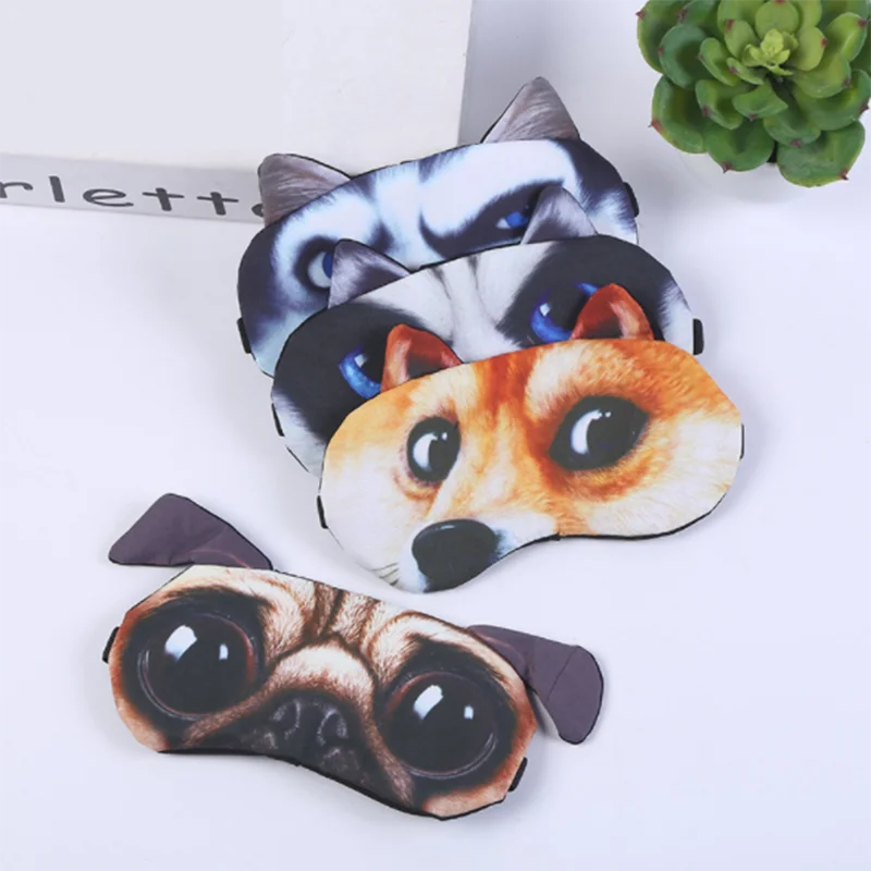 

1Pcs Cat Portable Blindfold Travel Eyepatch Sleep Mask Natural Sleeping Eye Mask Eyeshade Cover Shade Eye Patch Women Men Soft