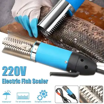 

100W Waterproof Electric Fish Scaler Waterproof Fishing Scalers Clean Fish Remover Cleaner Descaler Scraper Seafood Tools