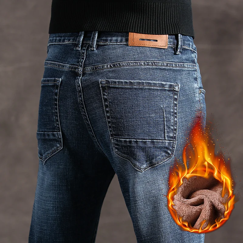 Обтягивающие мужские джинсы зимние для Для мужчин Homme джинсовые Spijkerbroeken heren брюки