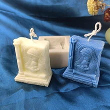

Goddess The Virgin Mary Mom and Baby Candle Mold Handmade Gift Moulds DIY Craft