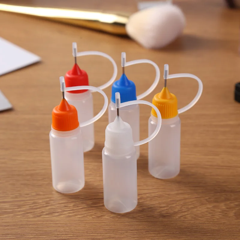Needle Tip Bottles Glue Empty Applicator Bottles 5pcs set Liquid Dropper Cap for DIY Paint Craft Paper Art 10 20 30 60ML plastic dropper bottles