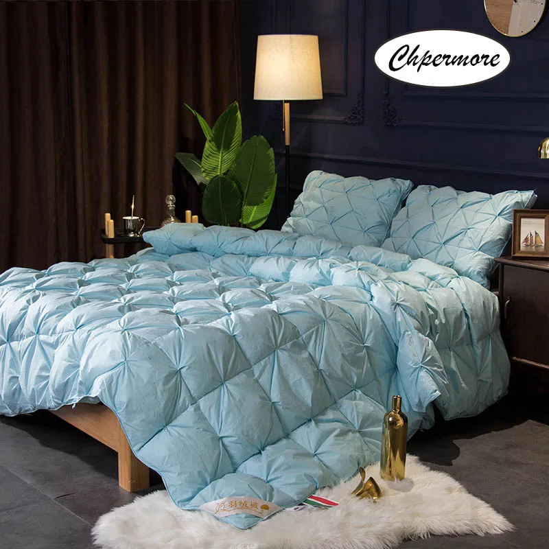 Chpermore Upscale Luxury 100 White Goose/duck Down Quilt Duvets