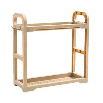 

Multifunction 2 Layer Spice Jar Kitchen Cling Film Cutting Holder Sauce Bottle Tin Foil Storage Rack Kitchen Cutlery Shelf